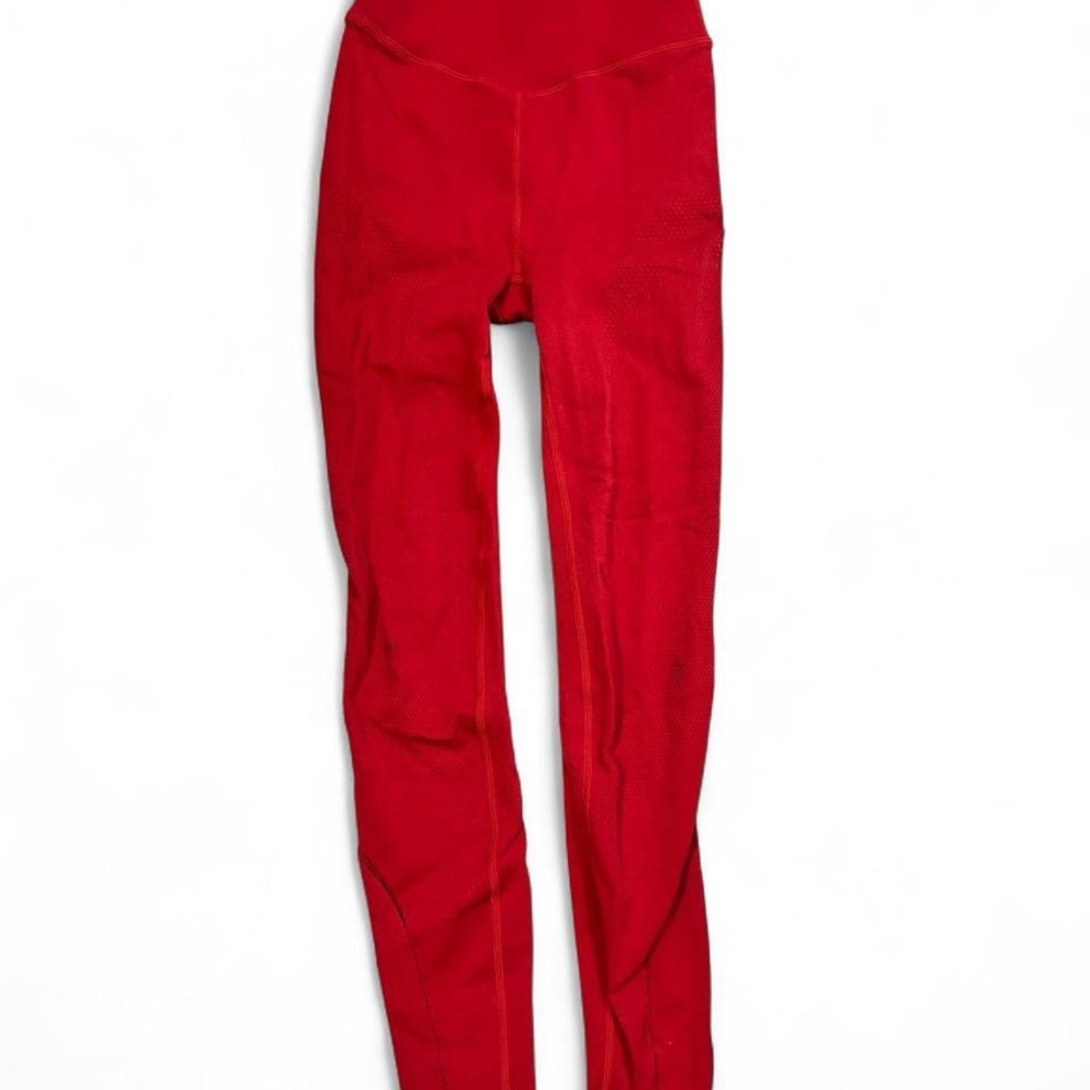 Fabletics Sculptknit Contour high waisted red leggings